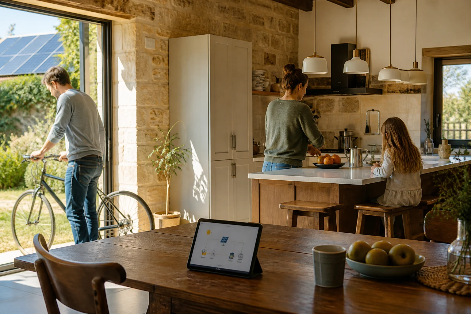 Suivi de la production solaire sur tablette