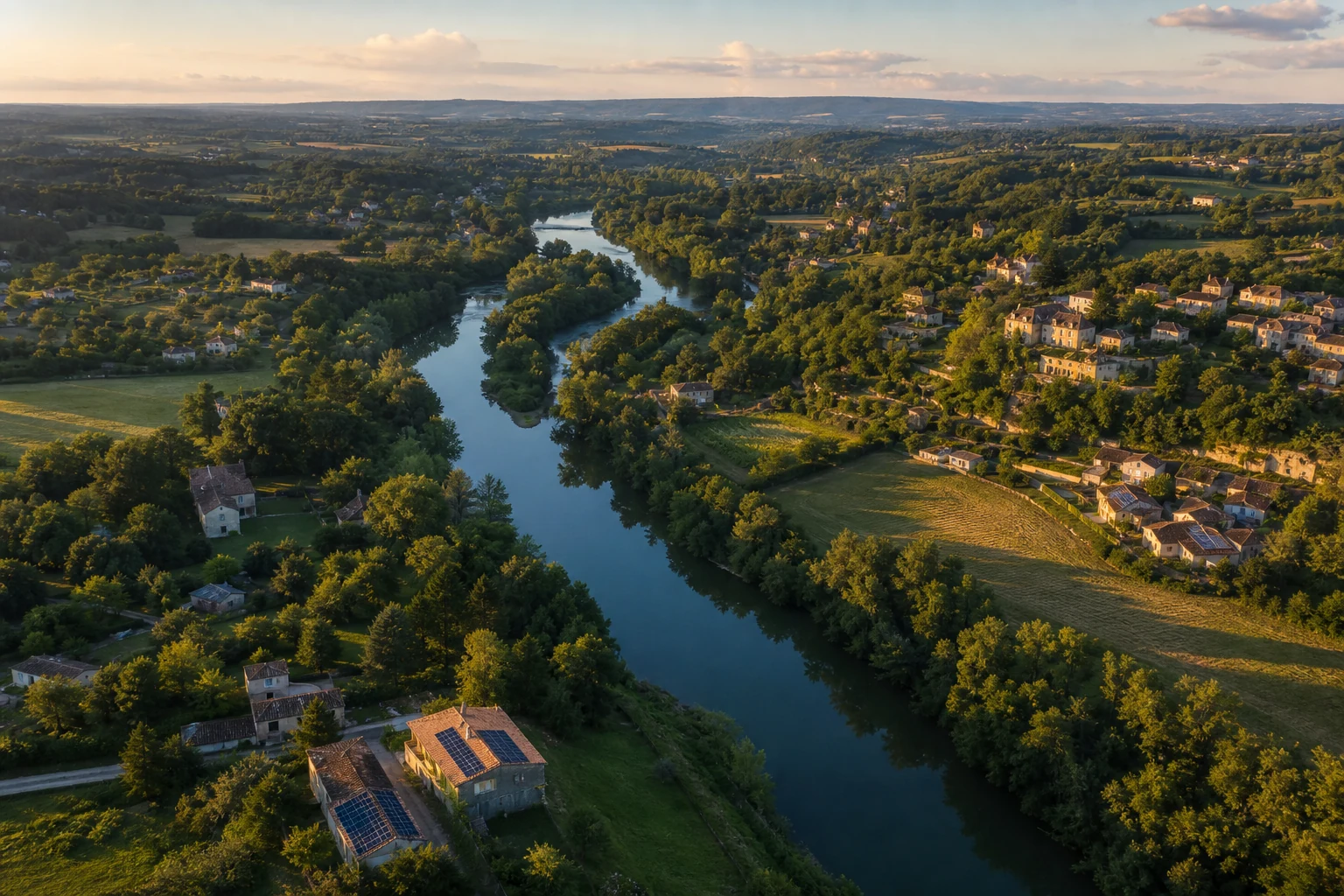 Toiture photovoltaïque dans un quartier résidentiel
